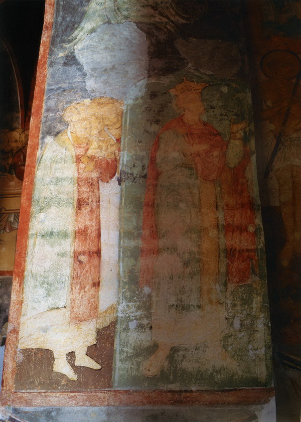 Царь Иоанн Васильевич с боярами. Фреска Успенского собора Свияжского монастыря. XVI век