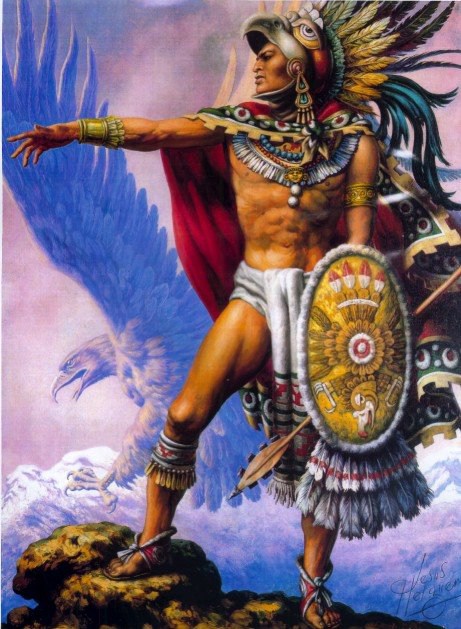Империя ацтеков. Jesus Enrique Emilio de la Helguera Espinoza. Ацтекский воин-орёл. 1956