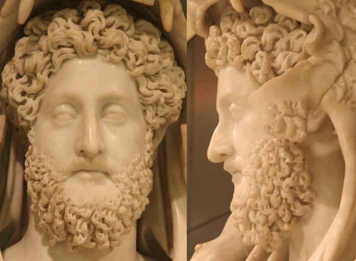 Голова статуи императора Коммода в образе Геркулеса. Дворец Консерваторов. Музеи Капитолия, Рим.