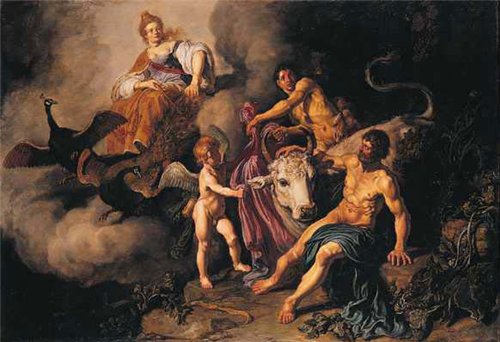 Питер Ластман. Юнона, Ио и Юпитера. 1618. Национальная галерея, Лондон