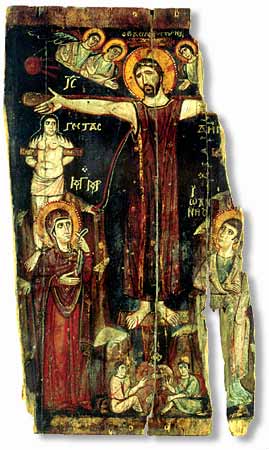 Распятие. Икона из монастыря святой Екатерины на Синае. VI-VII вв