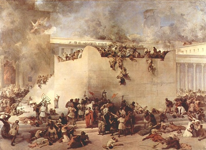 Император Тит Флавий Веспасиан. Ф.Хайес. Разрушение Храма. 1867