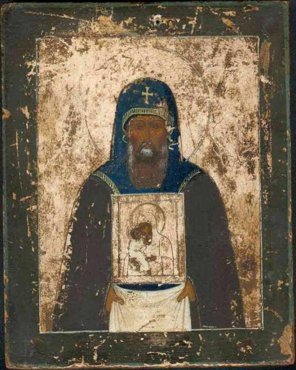 Икона русского святого (преподобный Никодим Кожеезерский)
