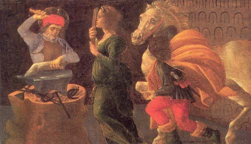 Ботичелли. Чудо Святого Элигия. Около 1493