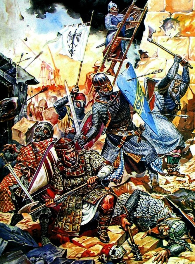Александр Ежов. Штурм стен Акры. Июль 1191 года 