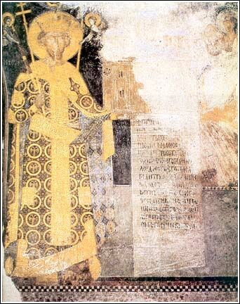 Деспот Стефан Лазаревич (1374-1427). Единственный оставшийся в живых из 12 рыцарей ордена Царя Лазаря и первый в списке 24 рыцарей ордена императора Сигизмунда (13.12.1408) 