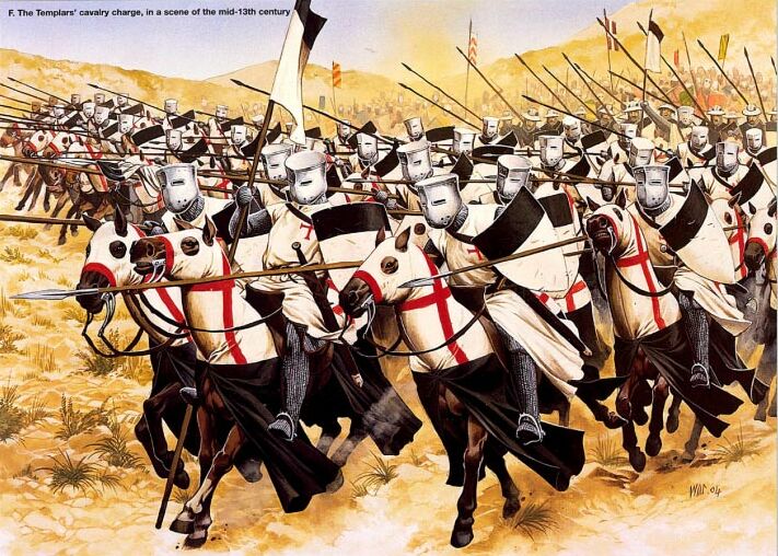 Атака кавалерии тамплиеров (13 век) 