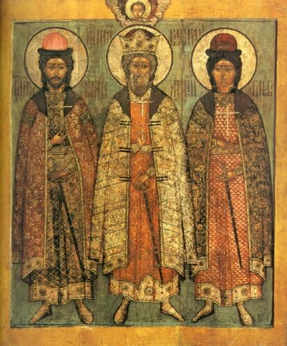 Икона святых Владимира, Бориса и Глеба 