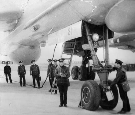 Ту-95 перед вылетом, 1970-е годы. 