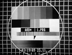 Настроечные таблицы ТВ программ ФРГ и ГДР так выглядели на советском цветном телевизоре. По материалам Интернета. 