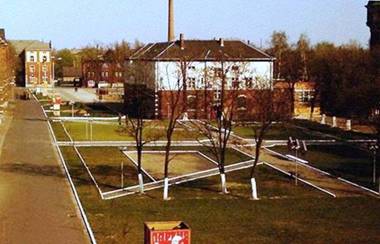 Расположение и антенное поле бригады РТР в Торгау, ГСВГ, 1980-е годы. По материалам Интернета. 