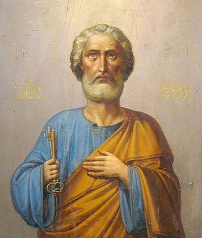 Apostle Peter. Russian icon. XIX century. 