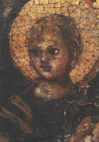 Theotokos and Christ Child. Encaustic icon from Saint Catherine's Monastery, Mount Sinai. VI century. Kyiv, Museum of Western and Orirntal Art 
