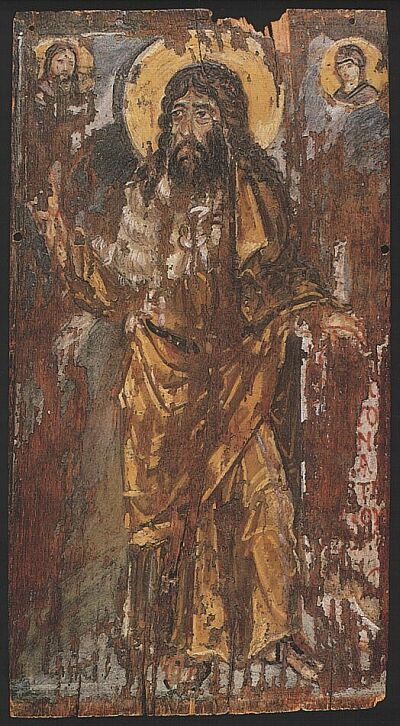 John the Baptist. Encaustic icon from Saint Catherine's Monastery, Mount Sinai. VI century. Kyiv, Museum of Western and Orirntal Art 