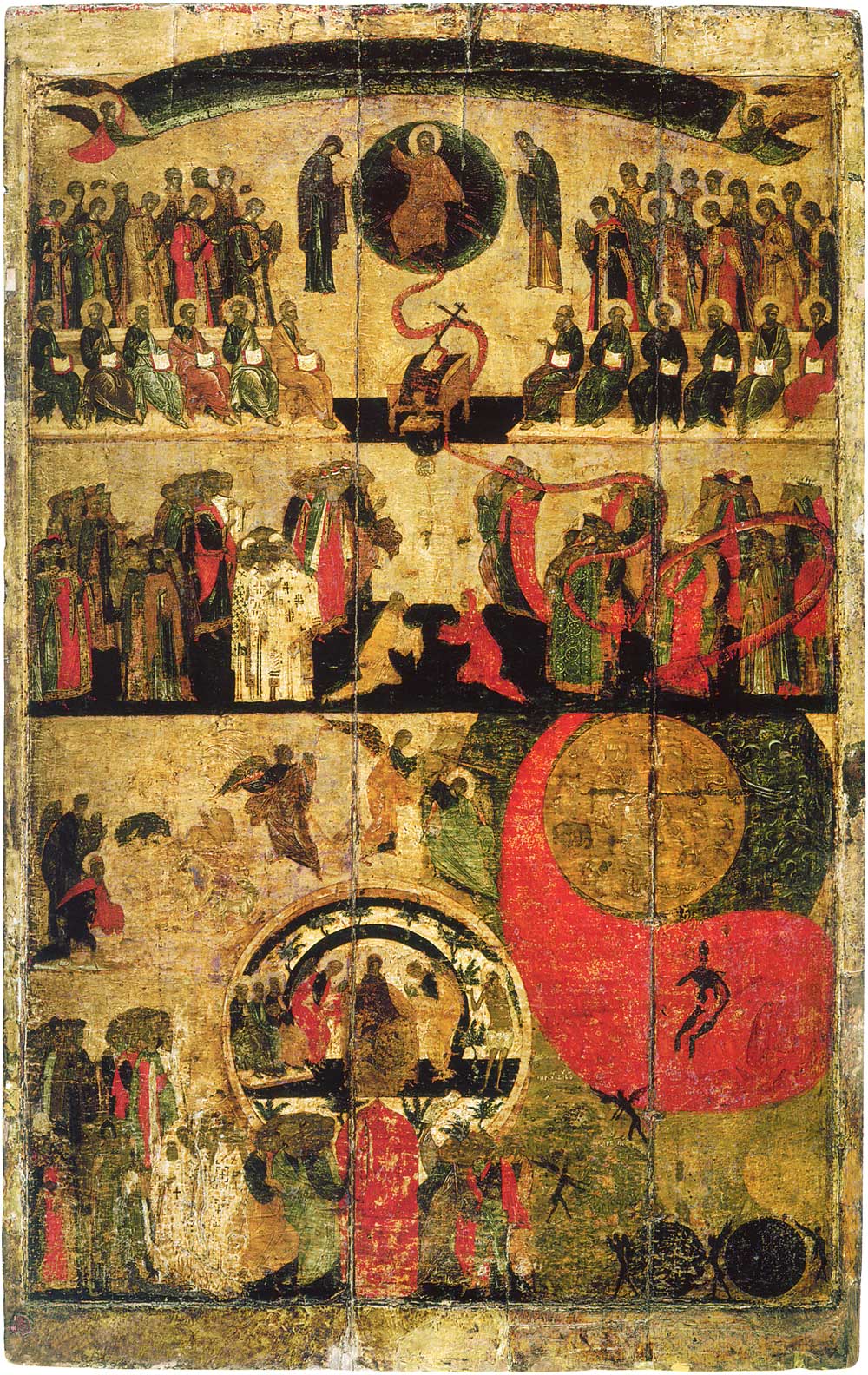 The Last Judgement. Assumption Cathedral of the Moscow Kremlin. Late XIV - early XV centuries 