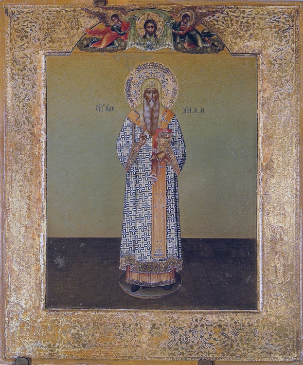 Saint Alexius, Metropolitan of Moscow. Mstyora icon. Late XIX century 