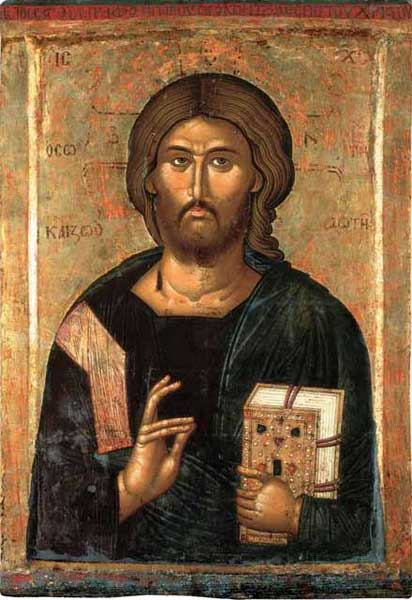 Mitropolitian Jovan (John) Zograf (The Icon-Painter). Jesus Christ Saviour and Life Giver (Christ Pantocrator). 1384. Skopje, Museum of Macedonia. 