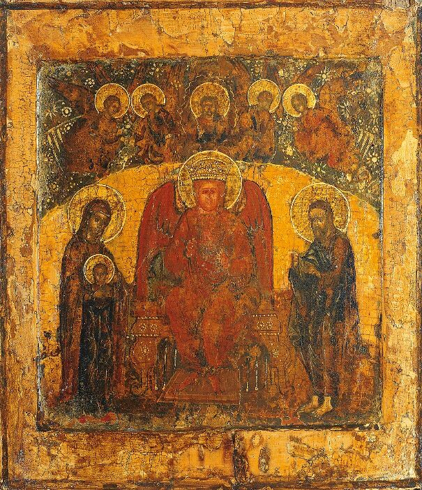 Sophia the Holy Wisdom (Sophia the Sacred Wisdom). Russian icon. Northern painting. Private collection. Germany 