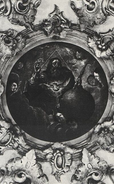 Aleksey Petrovich Antropov. Lord God Sabaoth. The picture in the center of the cupola of Saint Andrew's Church in Kyiv. 1752-1754
