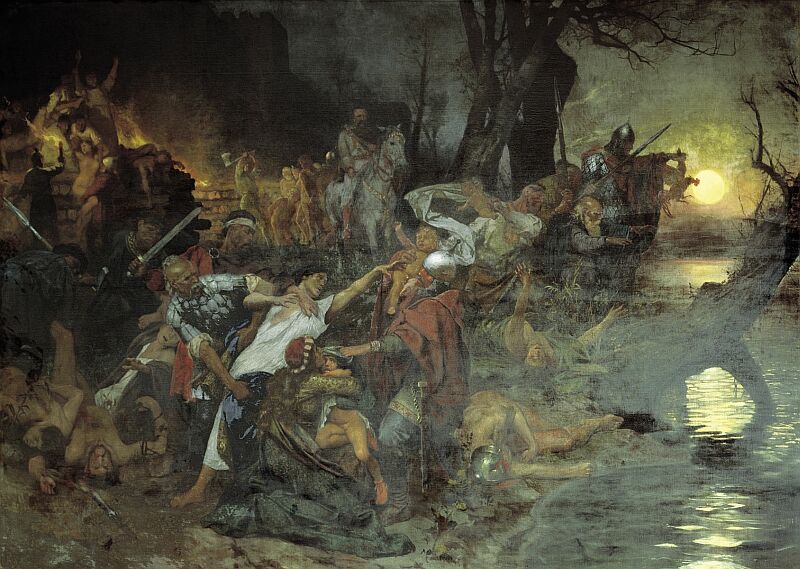 Henryk Siemiradzki. Trizna (Funeral feast) of Russians under Dorostol in 971. 