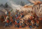 Djura Jaksic. Montenegrins fighting with Turks. 1876. Belgrade. The National Museum