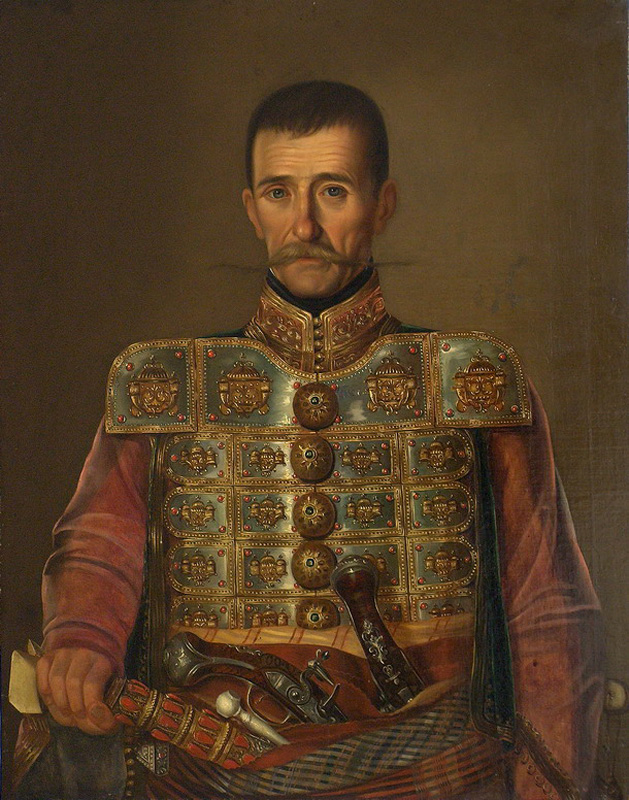 Uros Knezevic. Portrait of Uzun Mirko Apostolovic. c.1855. National Museum Belgrade