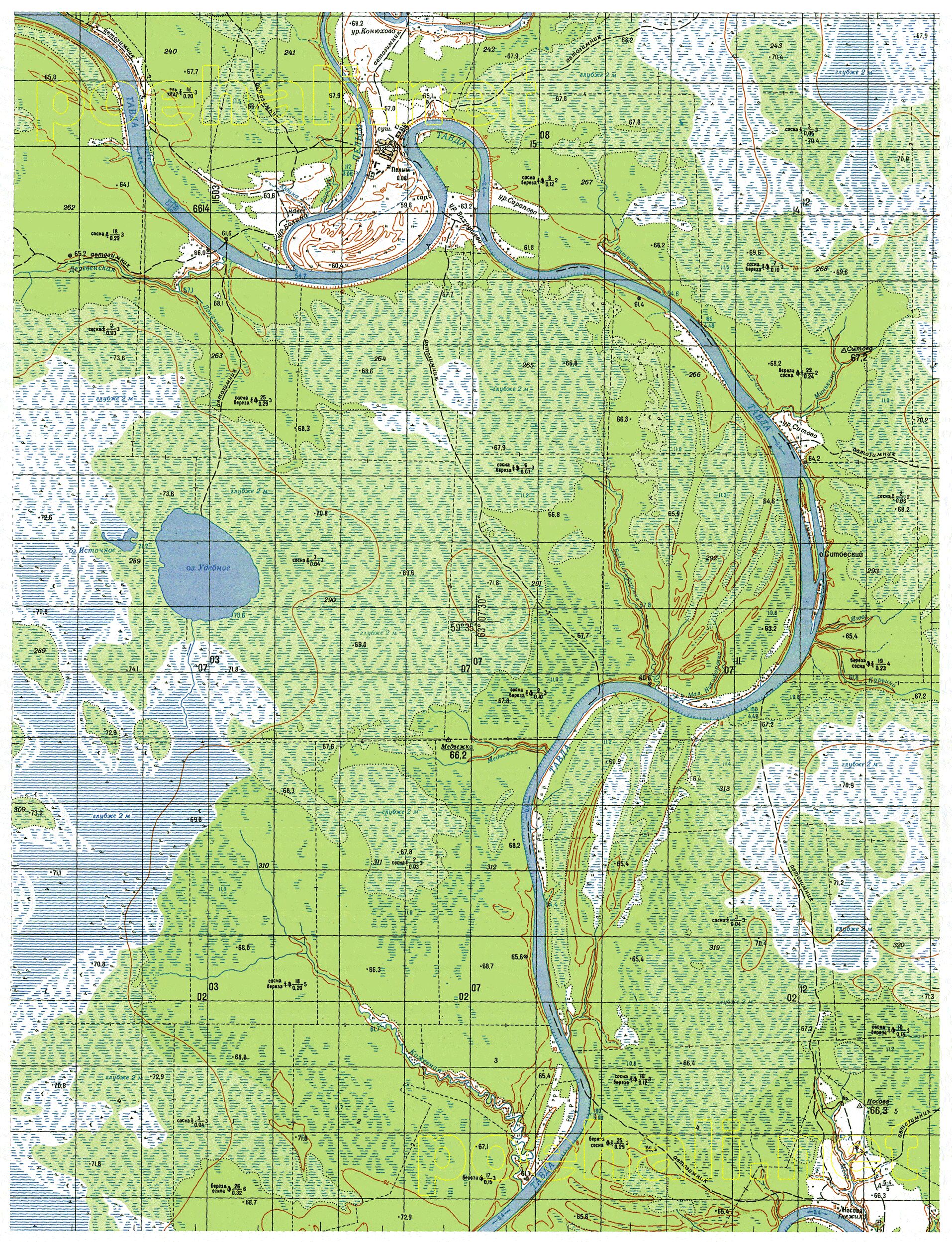 Пелым Свердловская область на карте