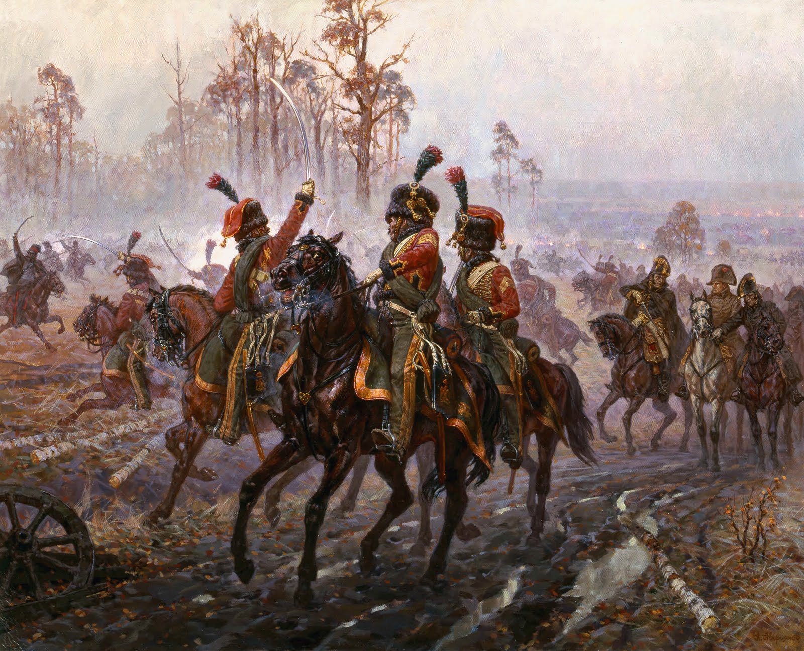 Александр Юрьевич Аверьянов. Бой казаков с конвоем и свитой Наполеона под Городней