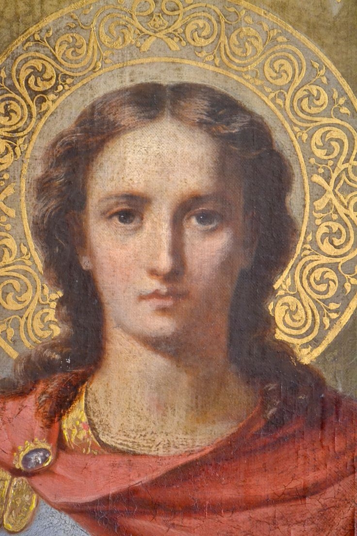 Лик иконы Архистратига Михаила в церкви Михаила Архангела в Торжке.