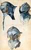 Альбрехт Дюрер. Три этюда шлема. 1503
