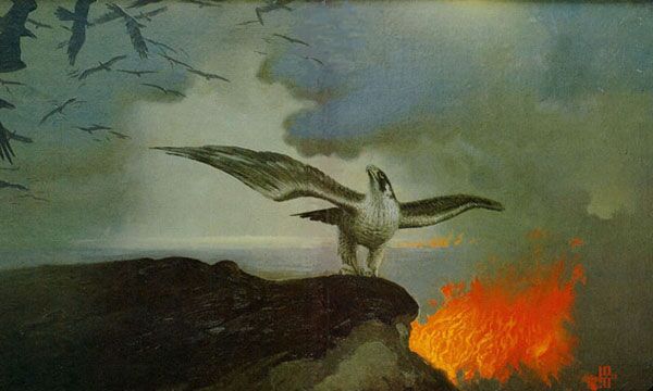 All art. Konstantin Vasilyev. Fires are Burning. 1973