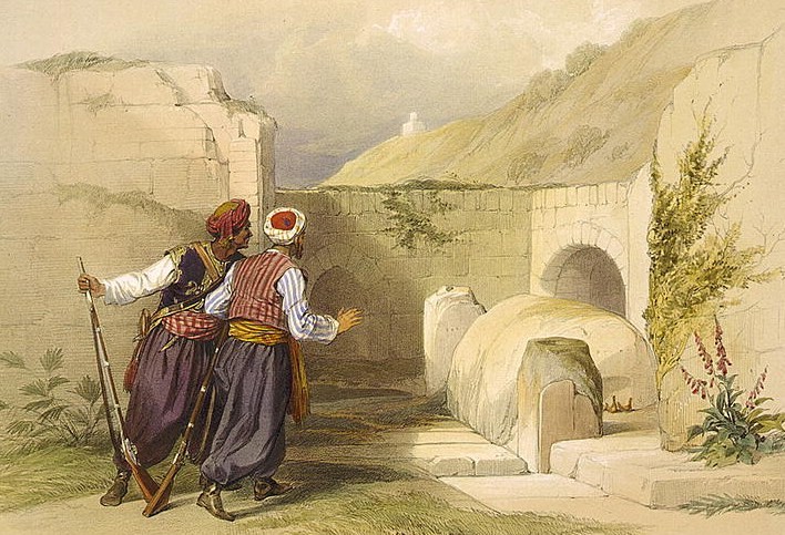David Roberts. Гробница Иосифа в Сихеме. 1839 