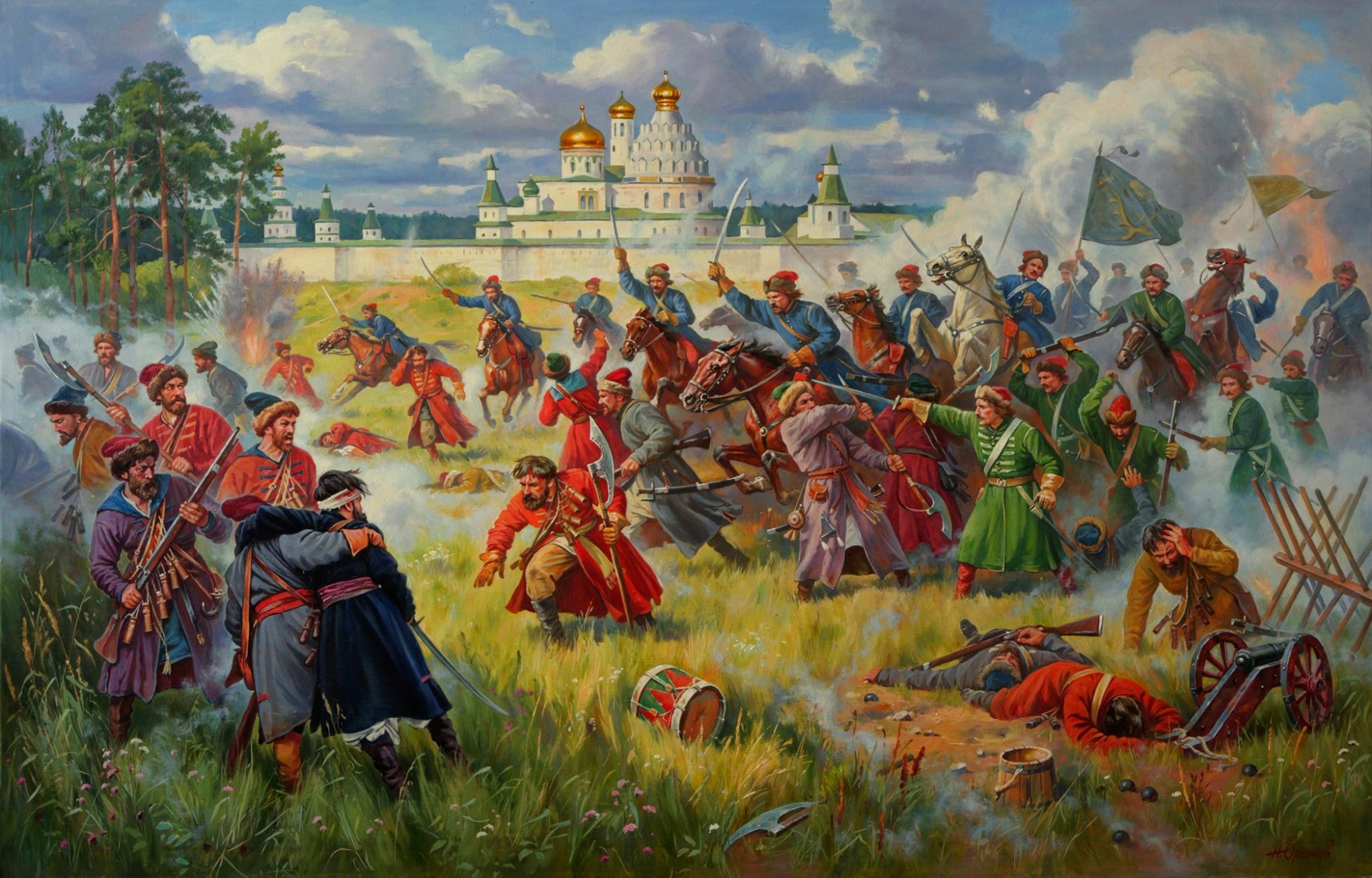 Россия 9 17 век. Конотопская битва картина орленов.
