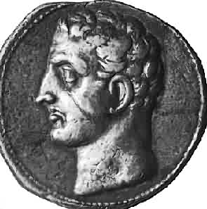 Портрет Ганнибала на серебряной монете
