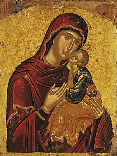 Andreas Ritzos. The Virgin of Tenderness. Second half of the XV century. Velimezis Collection 
