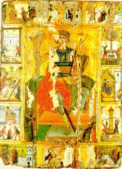 Greek icons. Saint George. Late XVI century. Mount Athos, Saint Paul monastery