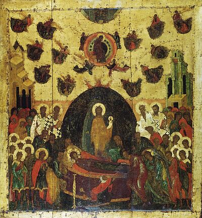 Moscow icons. Dormition. The temple icon of Assumption Cathedral of the Moscow Kremlin. c. 1479