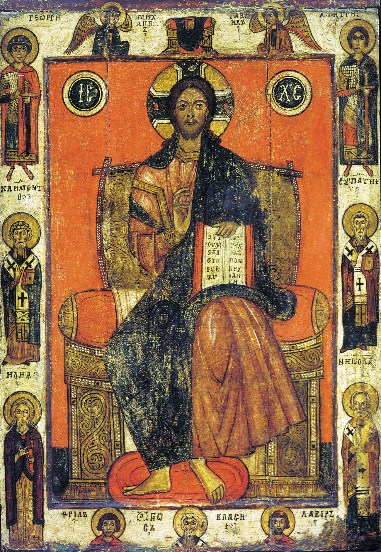 varvar.ru: Orthodox icons / Novgorod icons / The Saviour Enthroned with ...