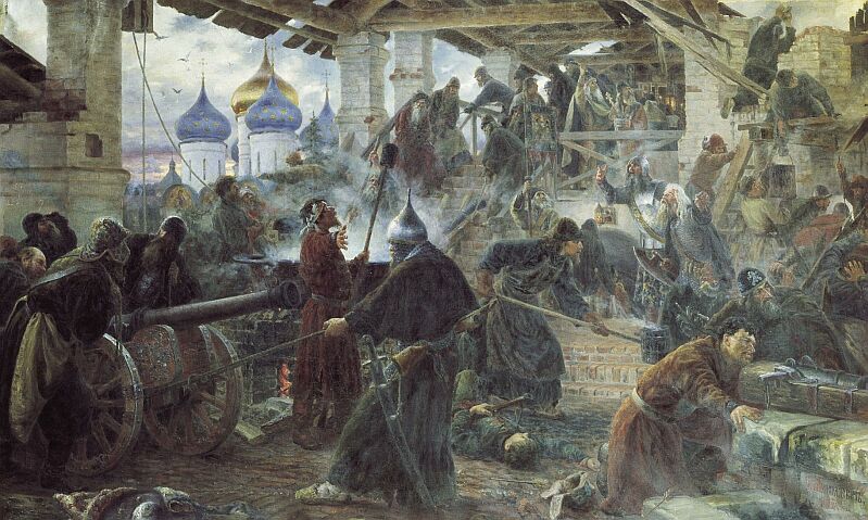 Miloradovich Sergey Dmitrievich. Defense of the Troitse-Sergiyeva Lavra against the Poles in 1610. 1894. Russian Museum