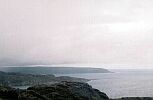 Вид на Медвежью губу, мыс Чеврай и остров Кильдин с Тургенцовых гор. Фото Павла Горбачёва. Август 2004 года 