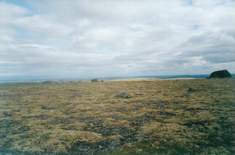 Вид на восток от геодезического знака на вершине горы Сейдпахк. Август 2001